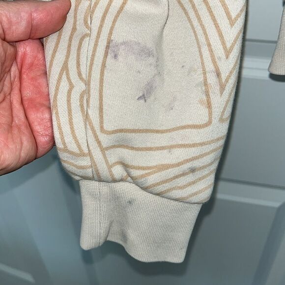 Adidas Originals Athletic Club AOC Print All Over Hoodie Sweatshirt Worn Spots S - Picture 3 of 10